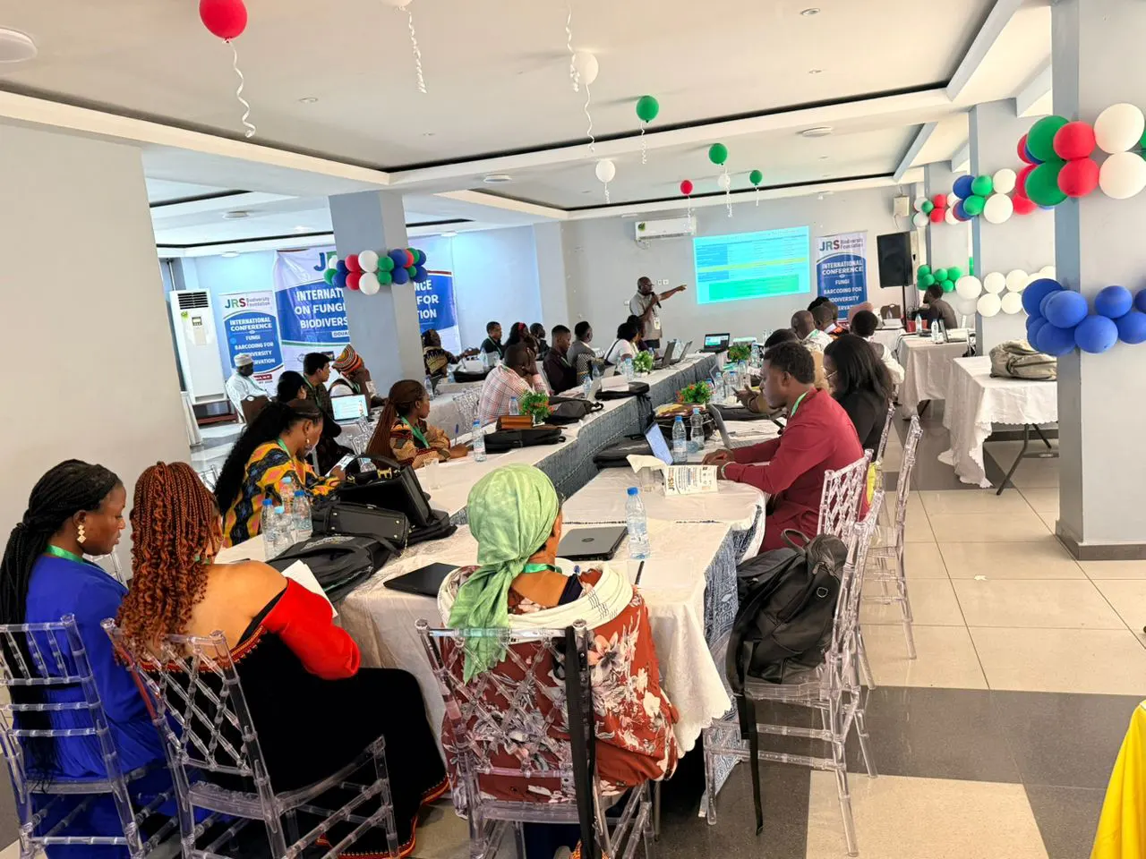 Basil-PhD student from Benin presenting